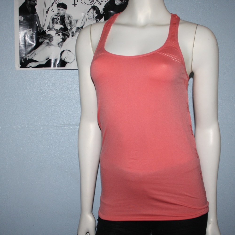 🌺💪🔶 Energie Coral Workout Tank · Laser Cut · Size L